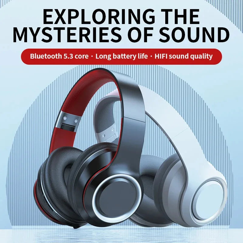 Bluetooth Over-Ear Wireless Headphones – Deep Bass & Mic