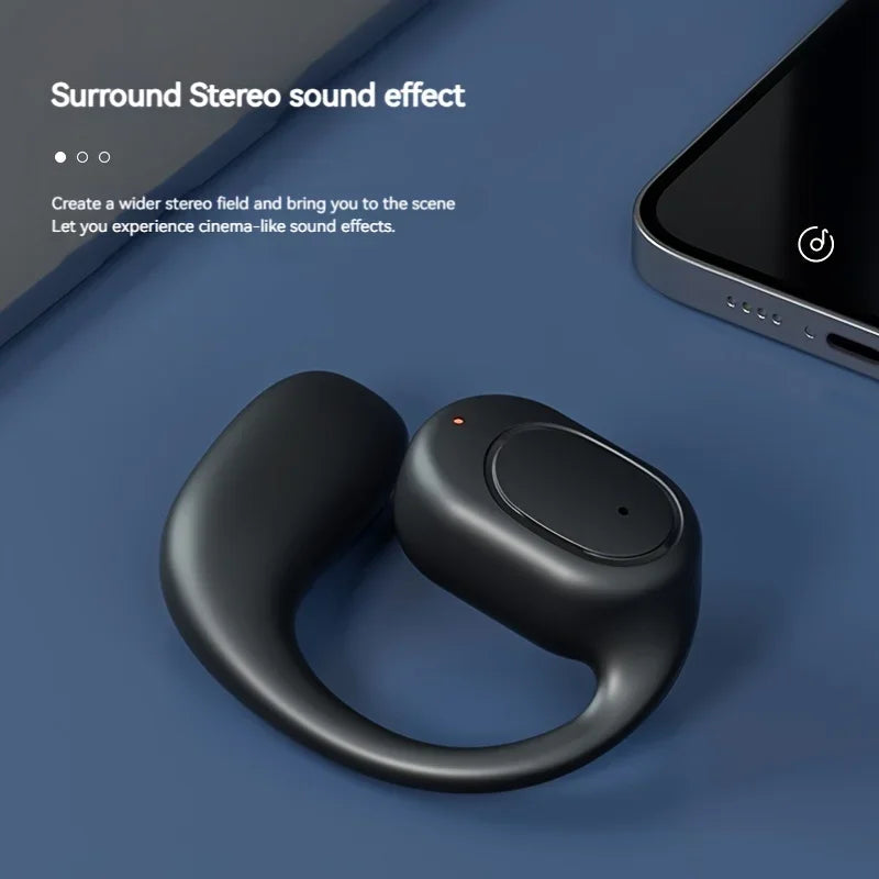Open-Ear Bluetooth Headphones With Mic – Noise Cancelling