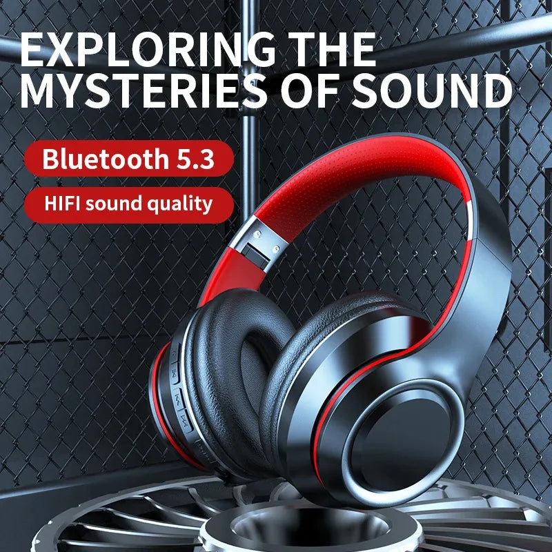 Bluetooth Over-Ear Wireless Headphones – Deep Bass & Mic